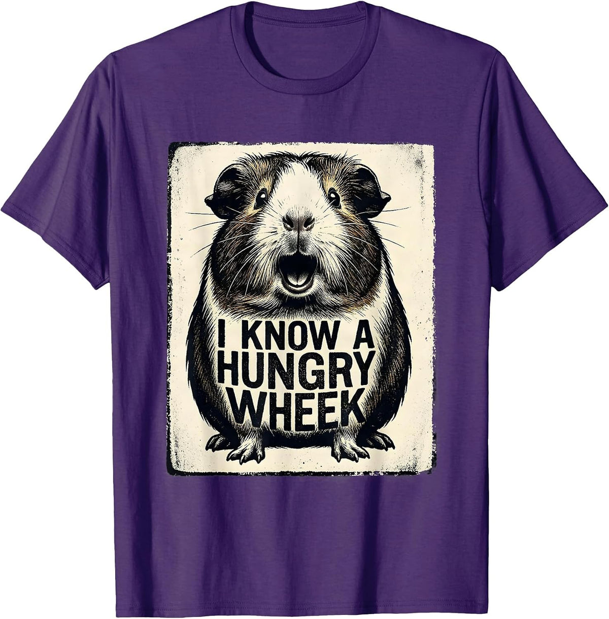 I Know A Hungry Wheek Funny Guinea Pig Pet Lover Humor T-Shirt - Purple