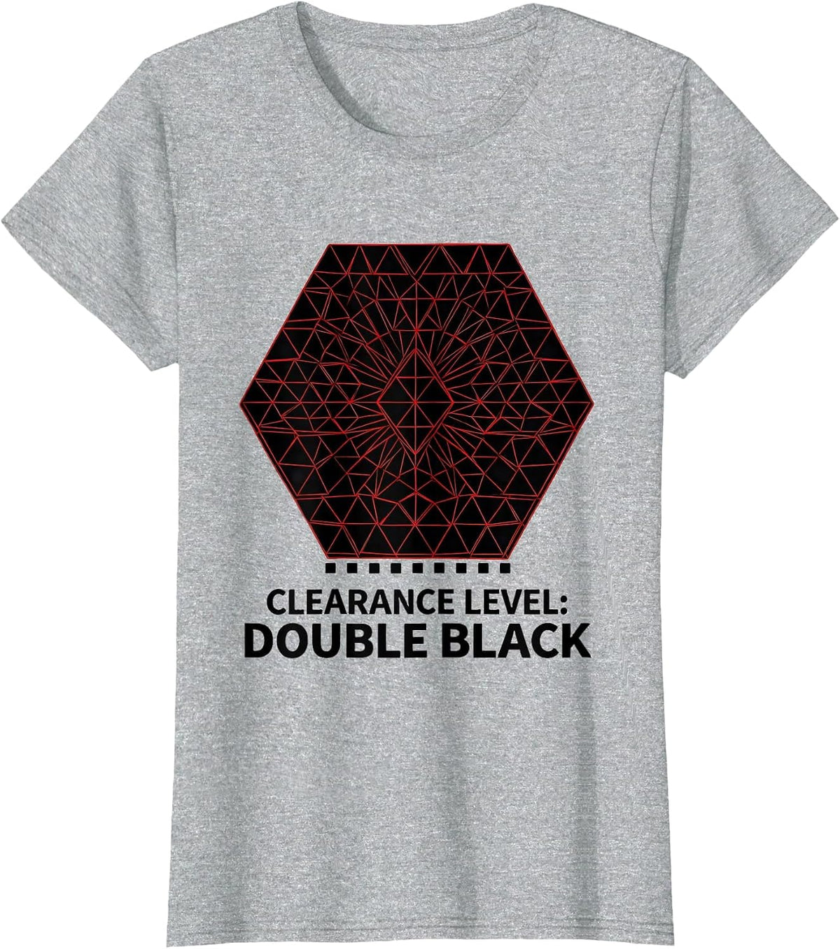 Clearance Level: Double Black Diamonds Ski Snowboard Gift T-Shirt - Heather Grey
