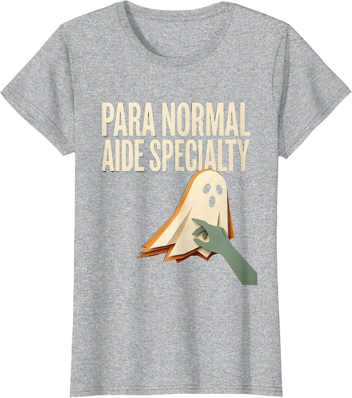 Para Normal Aide Specialty Funny Ghost Paraprofessional T-Shirt - Heather Grey