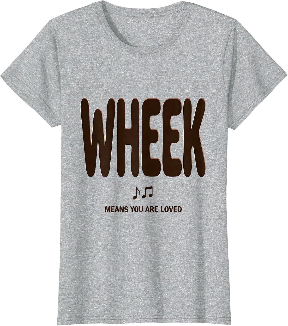 Women's Wheek Means You Are Loved Funny Guinea Pig Owner Cavy Lover T-Shirt - Heather Grey