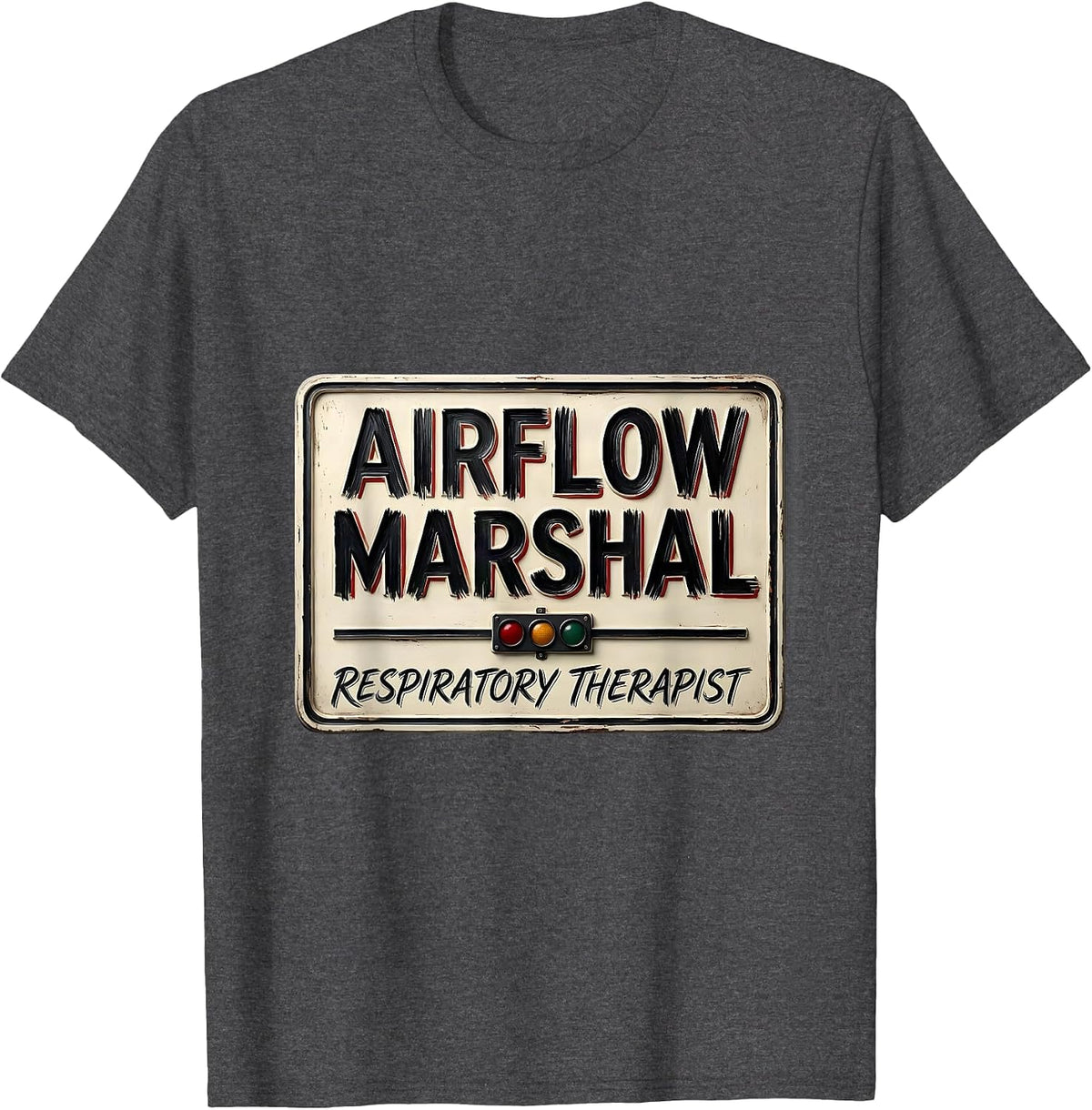 Airflow Marshal Respiratory Therapist T-Shirt - Dark Heather Grey