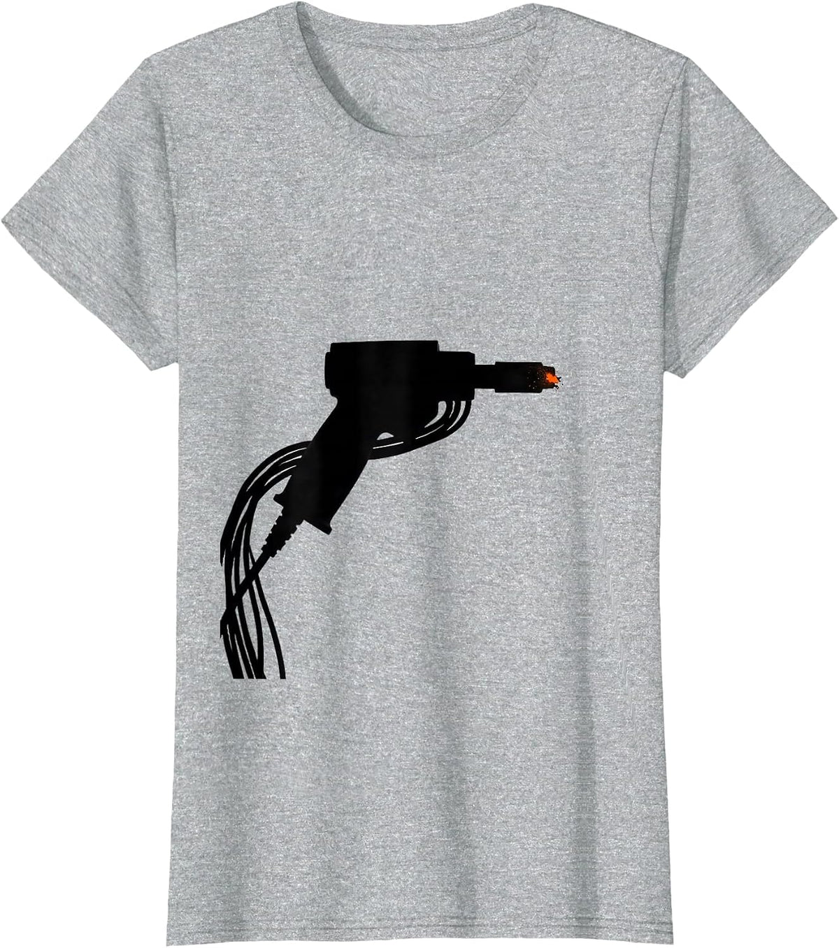 Women's MIG Welding Gun Minimalist Welder Trade Humor T-Shirt - Heather Grey