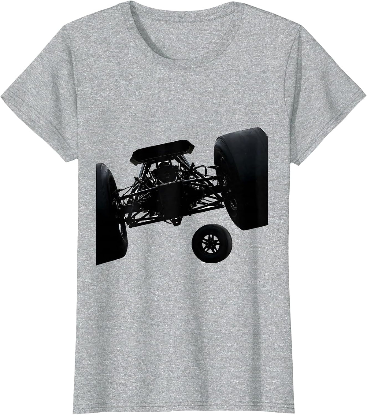 Women's Dragster Wheelie-Bar Broken RC Racing Humor T-Shirt - Heather Grey
