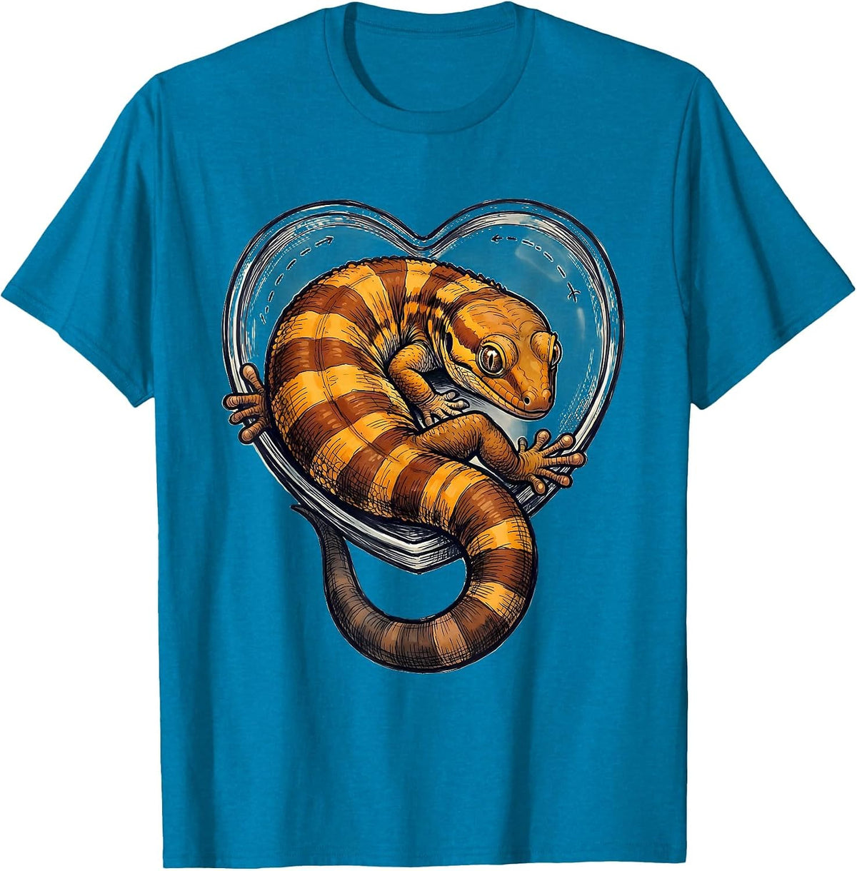 African Fat-Tailed Gecko Reptile Lover Pet Owner T-Shirt - Sapphire Blue