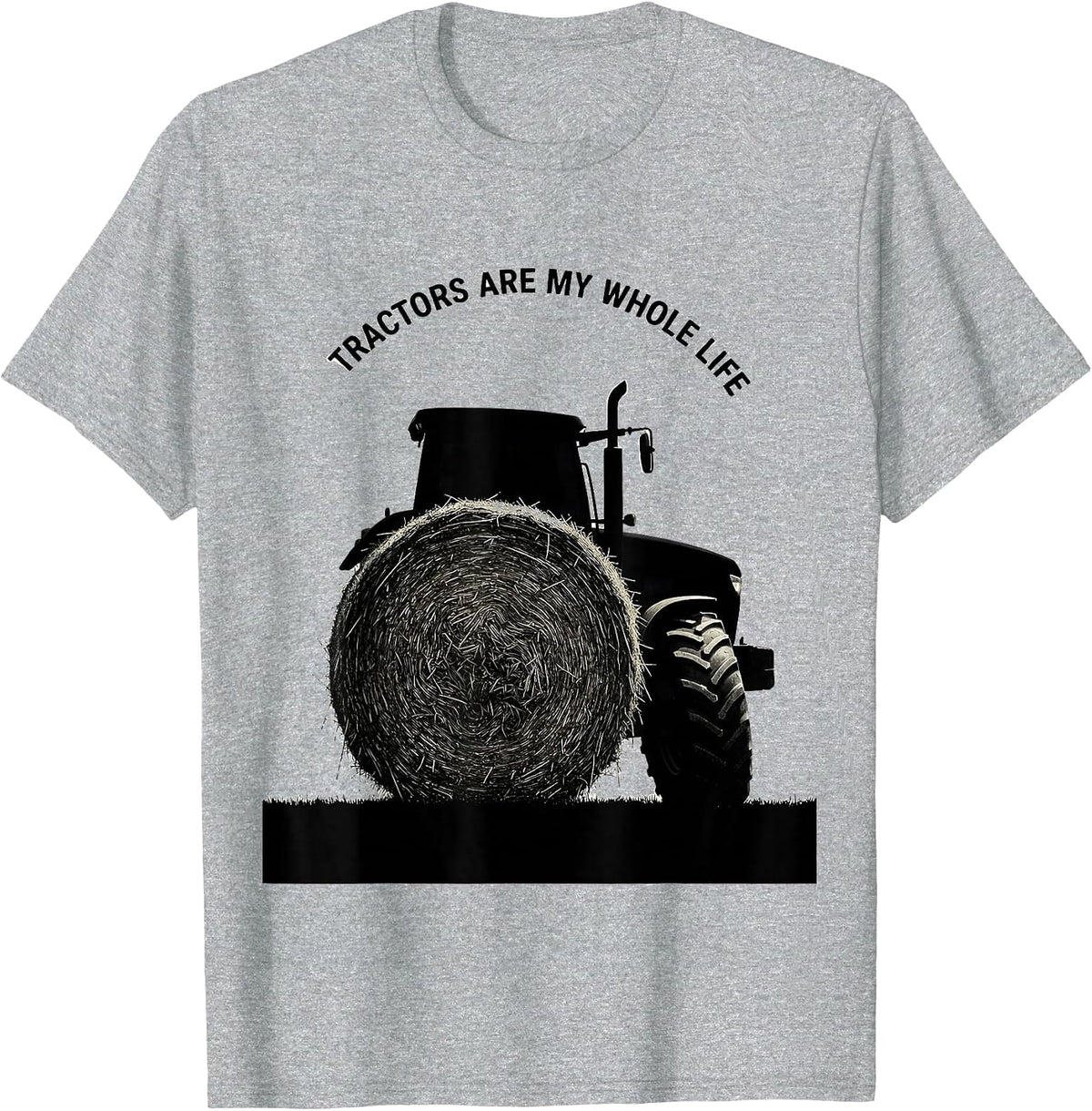 Men's Tractors Are My Whole Life Funny Farm Dad Tractor Enthusiast T-Shirt - Heather Grey