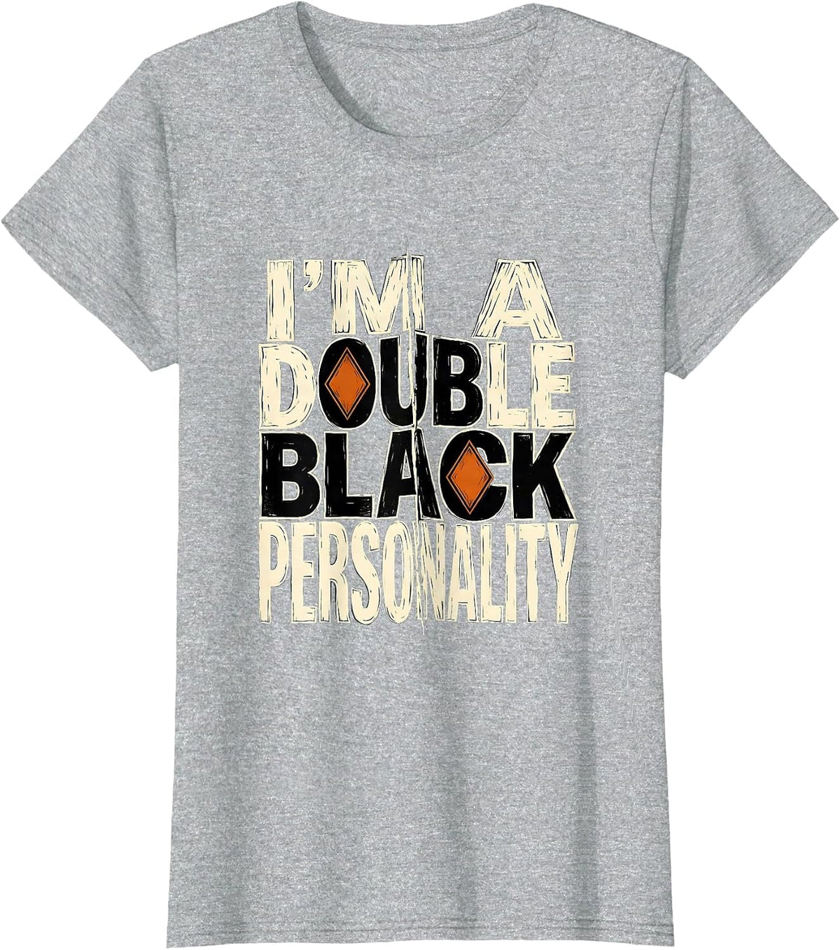 I'm A Double Black Personality Funny Ski Snowboard Dad Gift T-Shirt - Heather Grey