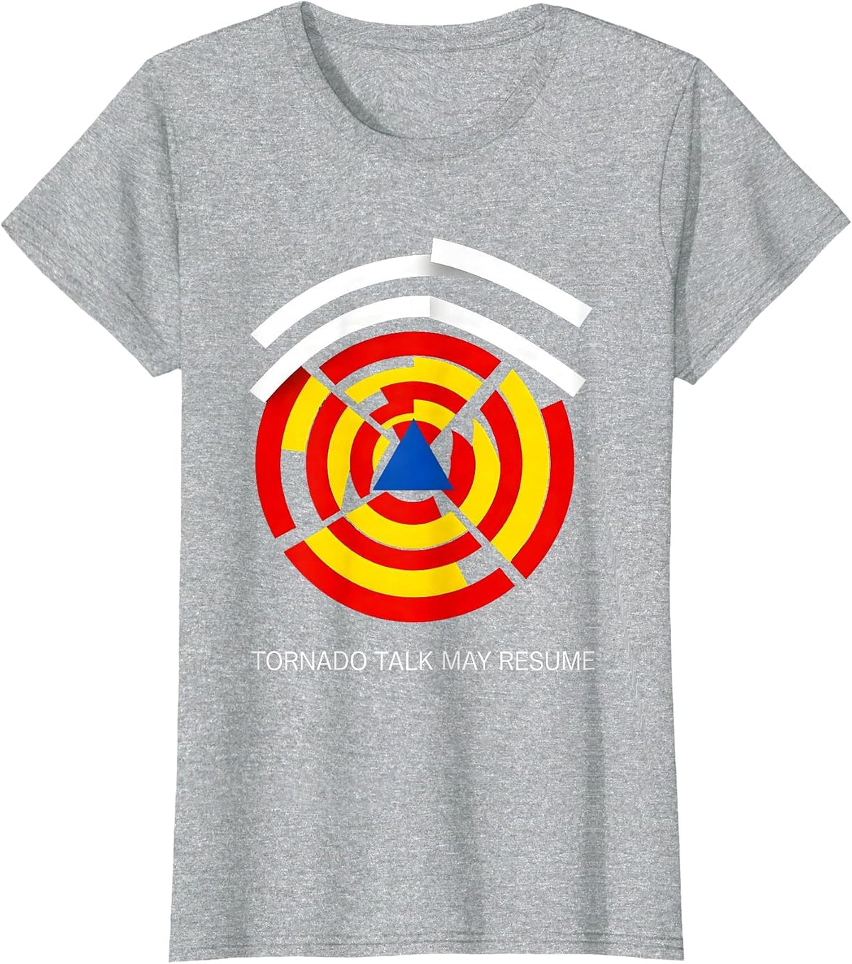 Tornado Talk May Resume Bauhaus Modernist Storm Chaser T-Shirt - Heather Grey
