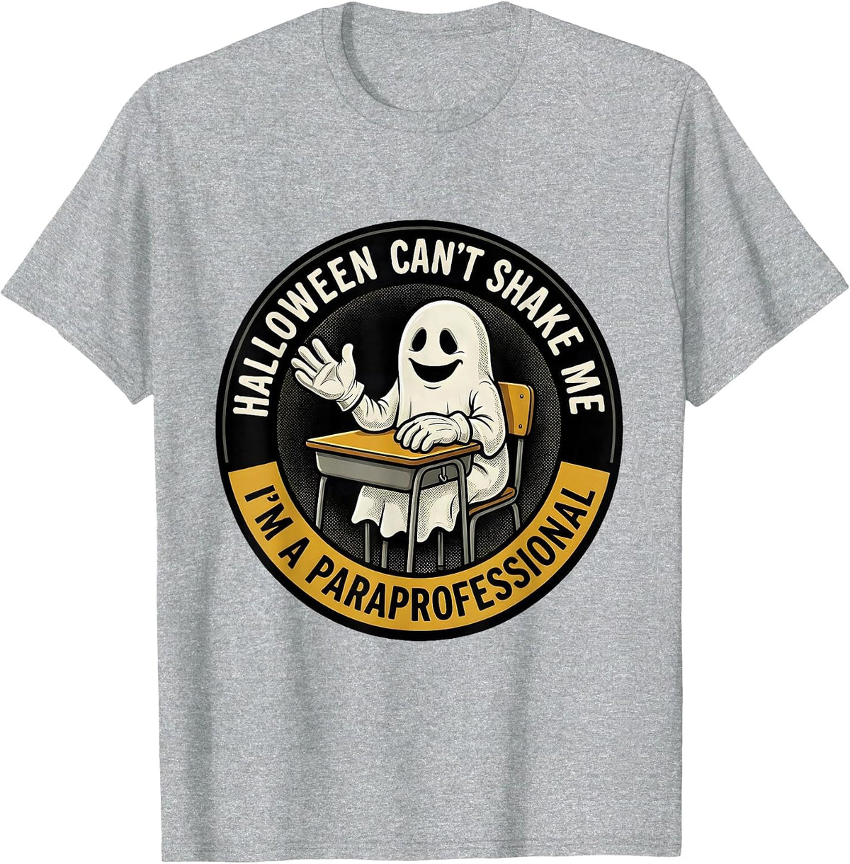 Men's Halloween Can't Shake Me, I'm A Paraprofessional Retro T-Shirt - Heather Grey
