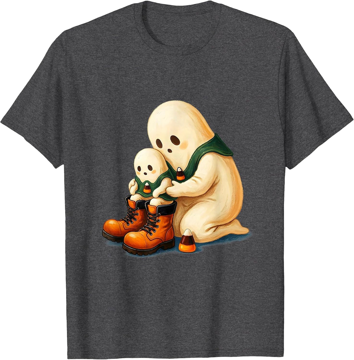 Ghost Para Normal Activities Paraprofessional Halloween T-Shirt - Dark Heather Grey