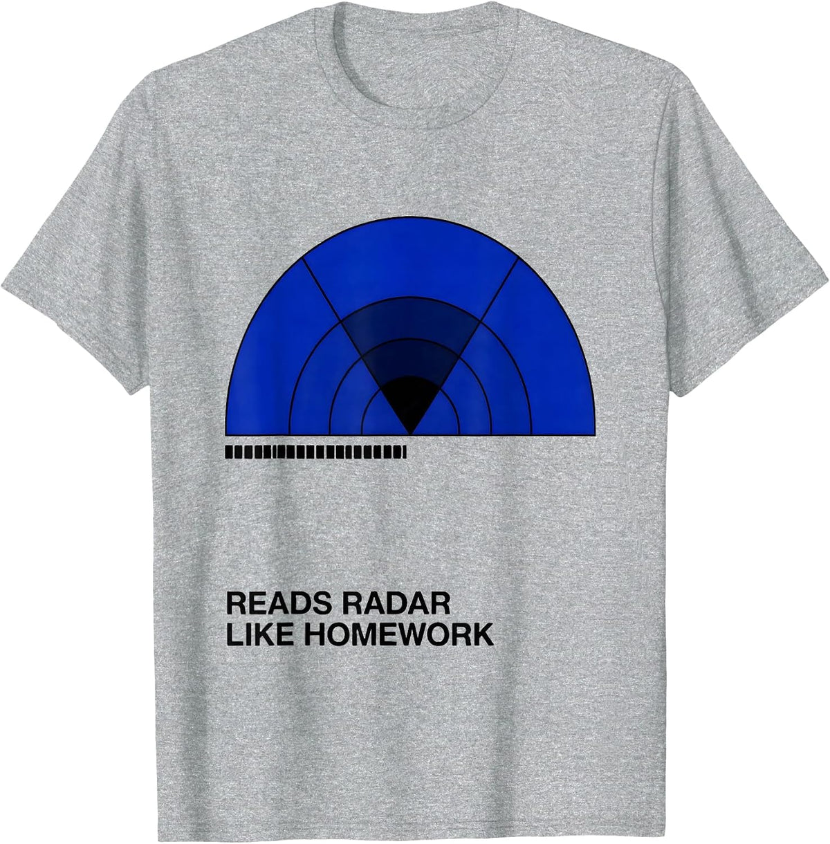 Men's Reads Radar Like Homework Funny Storm Chaser Meteorology T-Shirt - Heather Grey