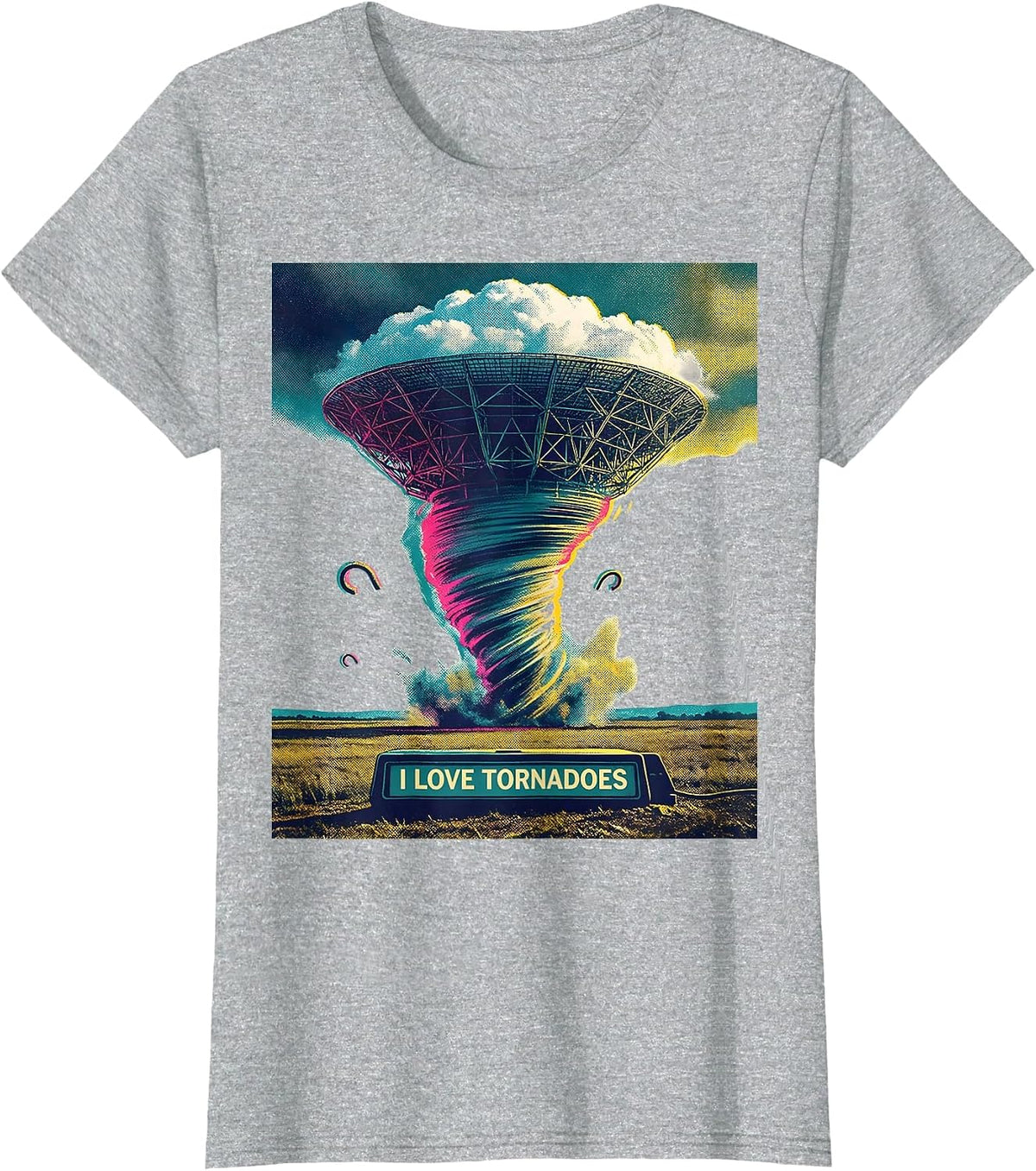 Women's I Love Tornadoes Funny Storm Chaser Meteorology Weather T-Shirt - Heather Grey