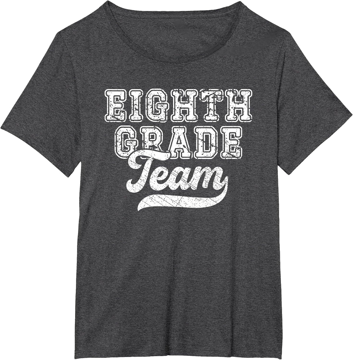 Teachers Eighth Grade Retro Back to School Team 8th Grade T-Shirt - Dark Heather Grey