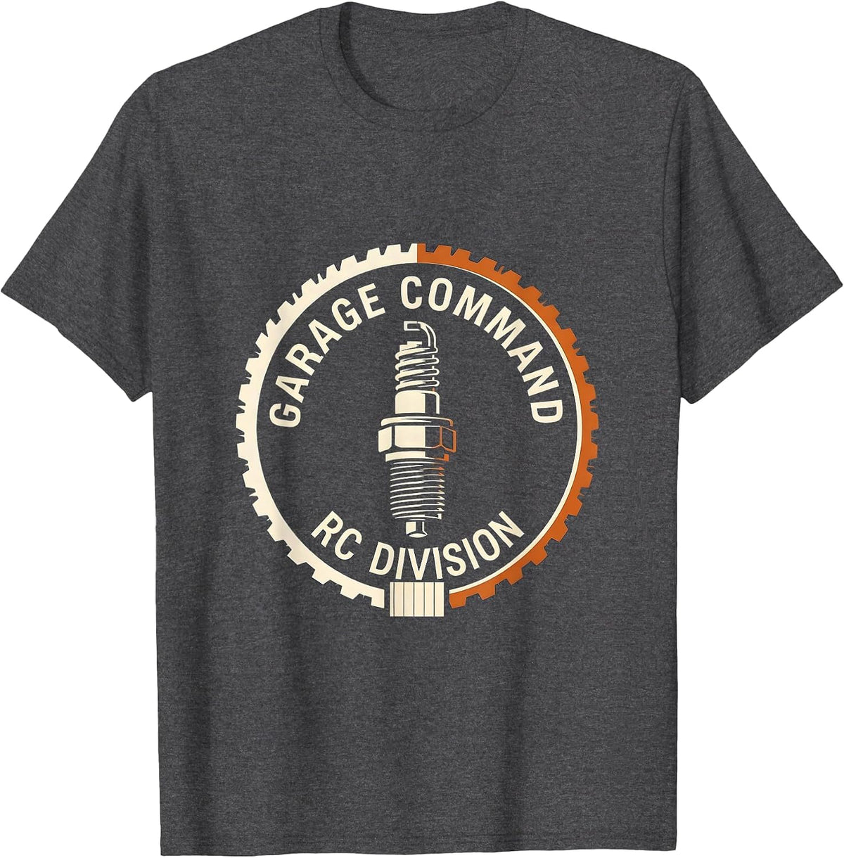 Men's Garage Command RC Division Editorial Conceptual Drag Racing T-Shirt - Dark Heather Grey
