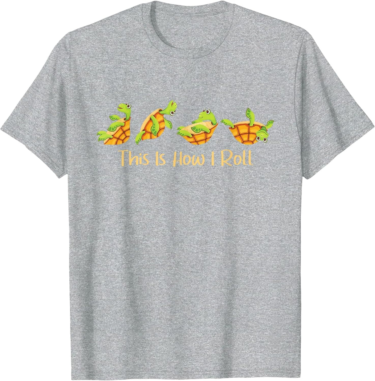 This is How I Roll - Turtle Beach Sea Animal Reptile Lover T-Shirt - Heather Grey