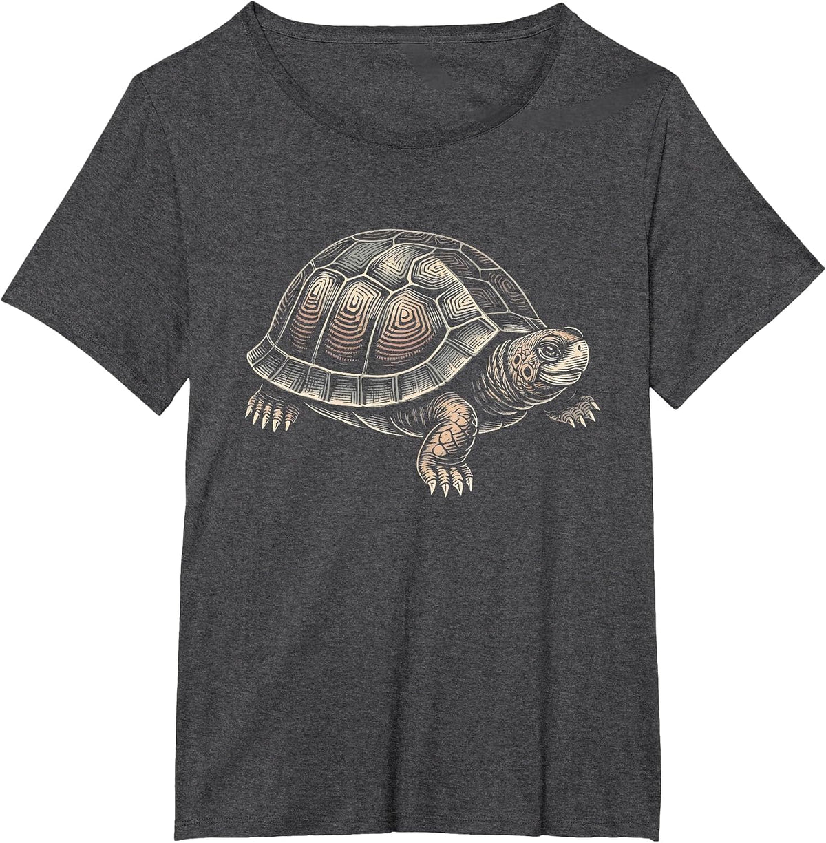 Tin Turtle Graphic Design for Women and Men T-Shirt - Dark Heather Grey