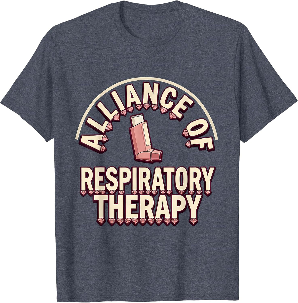 Alliance of Respiratory Therapy Sparkle Varsity Respiratory T-Shirt - Heather Blue