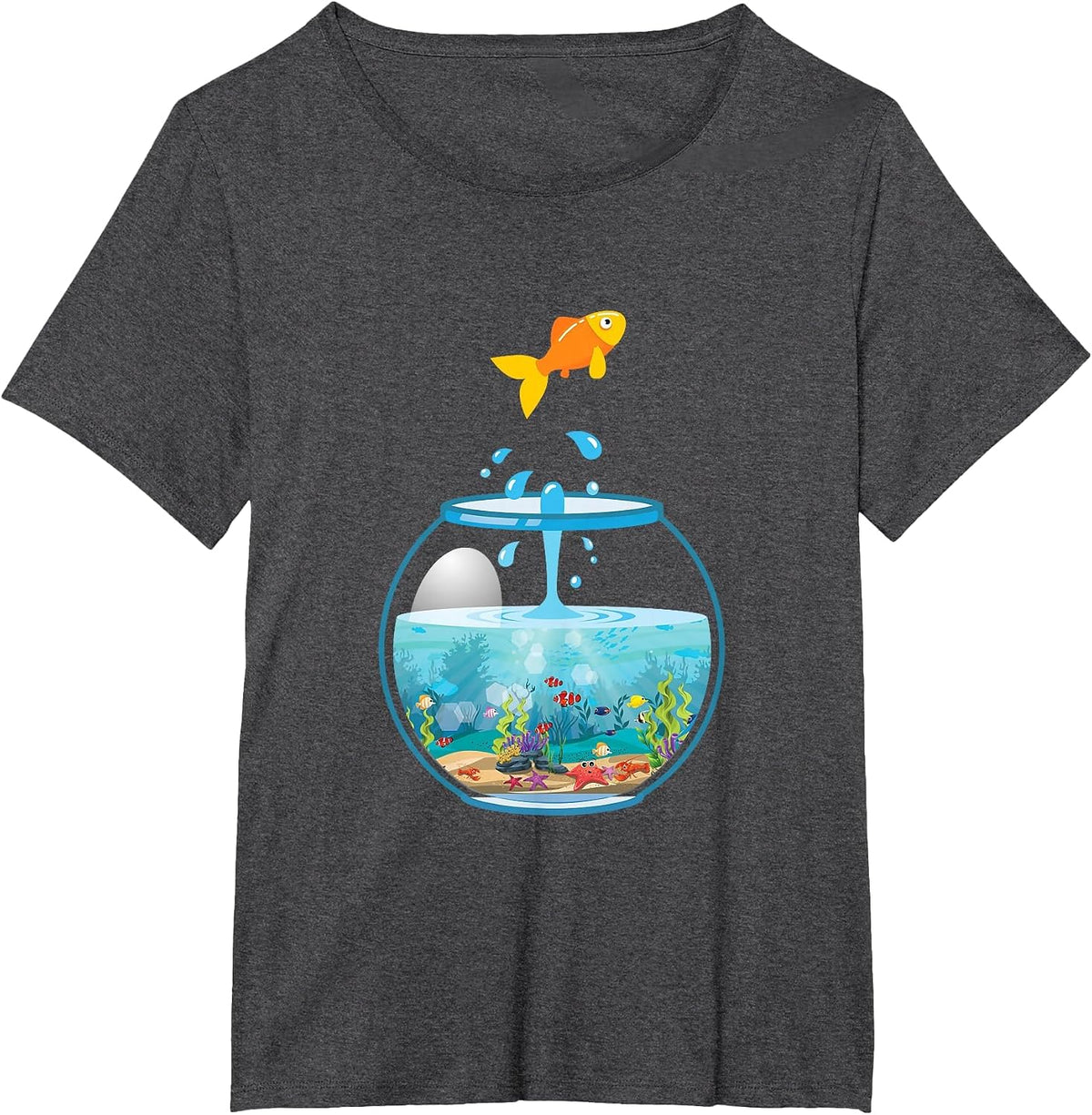 Cool Fishkeeper Aquarist Fishbowl T-Shirt - Dark Heather Grey