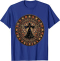 Disco Dancer Mirror Ball 70s Groove Illustration T-Shirt - Royal Blue