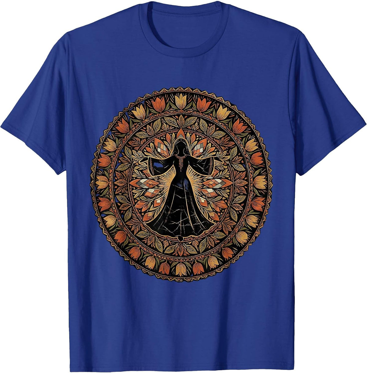 Disco Dancer Mirror Ball 70s Groove Illustration T-Shirt - Royal Blue