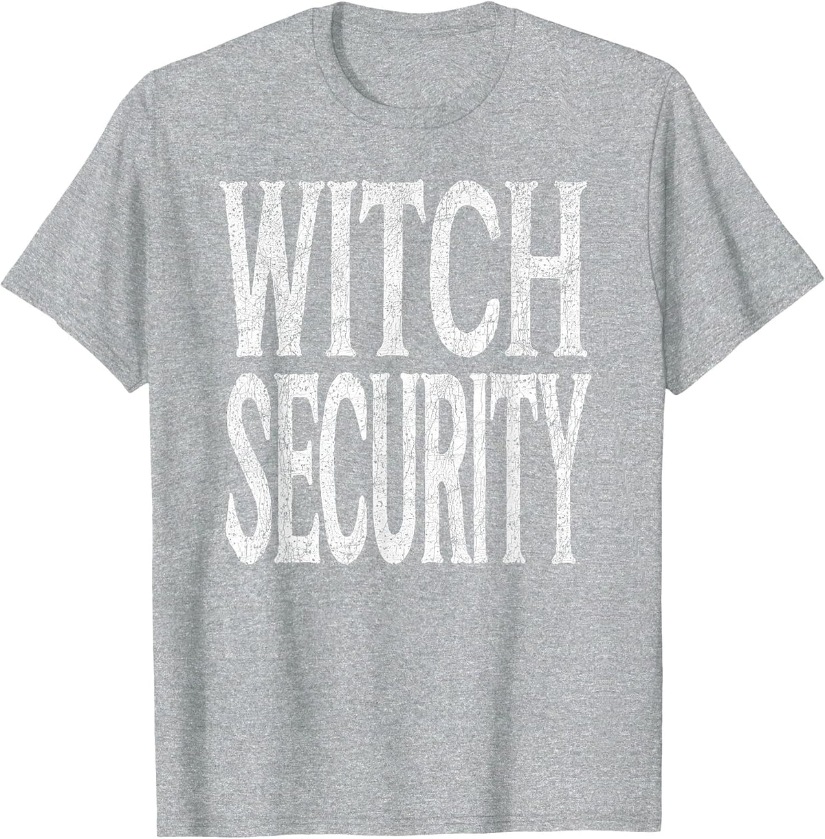 Funny Halloween Group Costume, Witch Security T-Shirt - Heather Grey