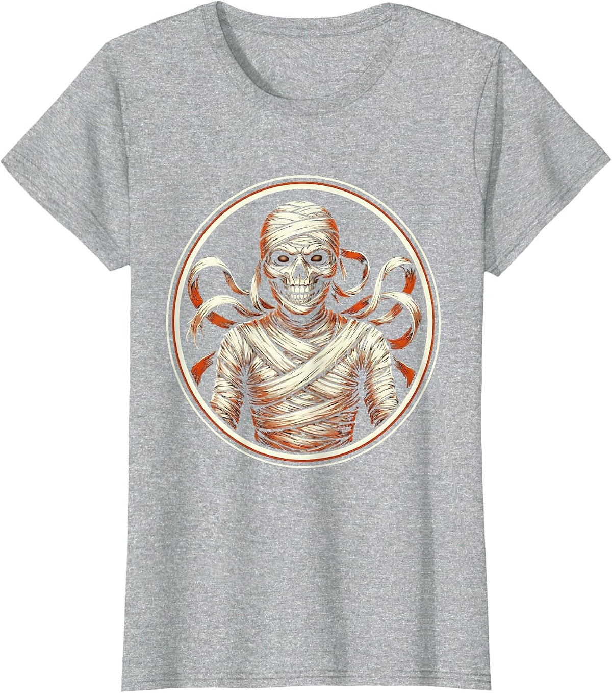 Women's Halloween Mummy Dental Floss Funny Dentist Gift T-Shirt - Heather Grey