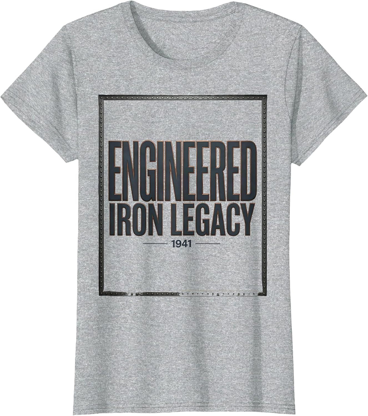 Engineered Iron Legacy Vintage Steam Locomotive Engineer T-Shirt - Heather Grey