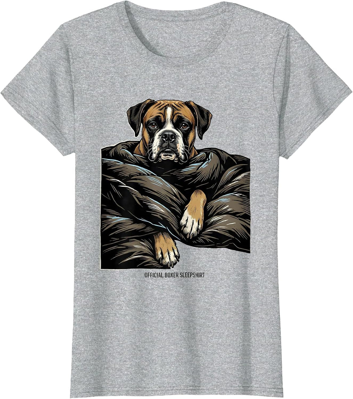 Official Boxer Sleepshirt Funny Dog Owner Pajama Gift T-Shirt - Heather Grey