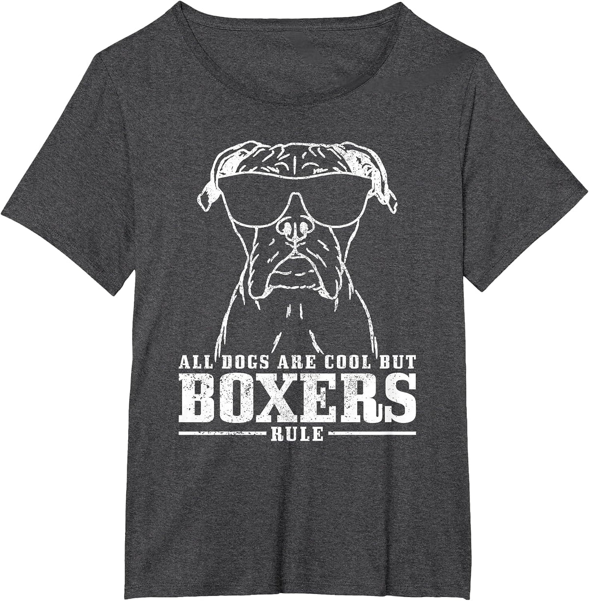 Boxer Saying Funny Dog Boxer T-Shirt - Dark Heather Grey