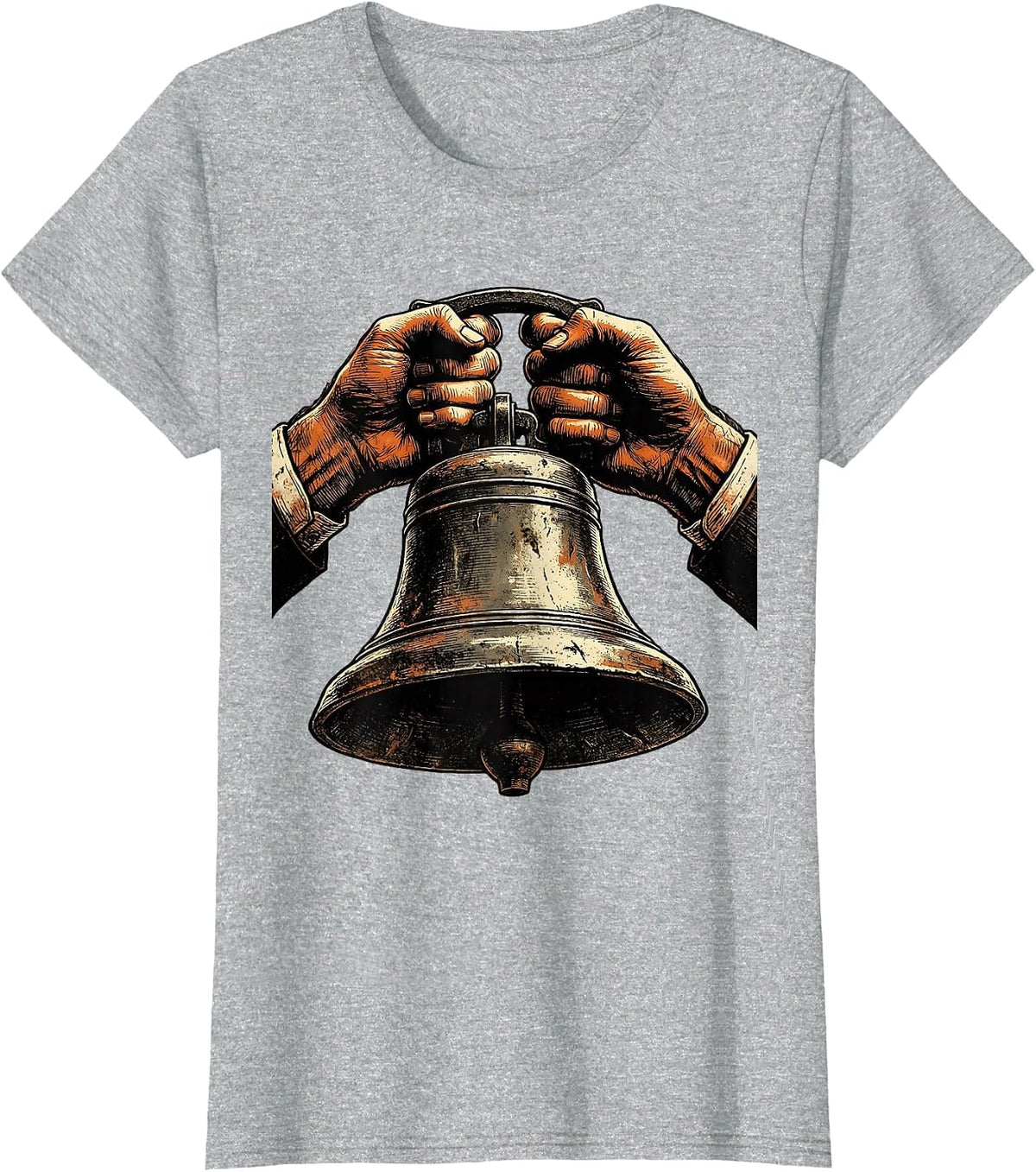 3rd Grade Teacher Old School Bell Graphic T-Shirt - Heather Grey