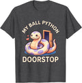 Men's My Ball Python Doorstop Cute Kawaii Reptile Lover Snake T-Shirt - Dark Heather Grey