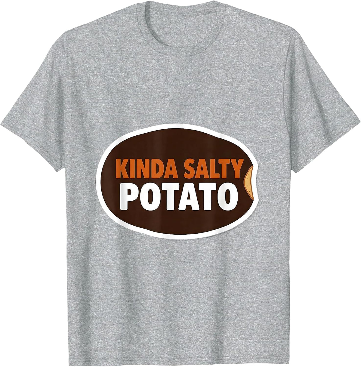 Men's Kinda Salty Potato Funny Grouchy Potato Couple Thanksgiving T-Shirt - Heather Grey