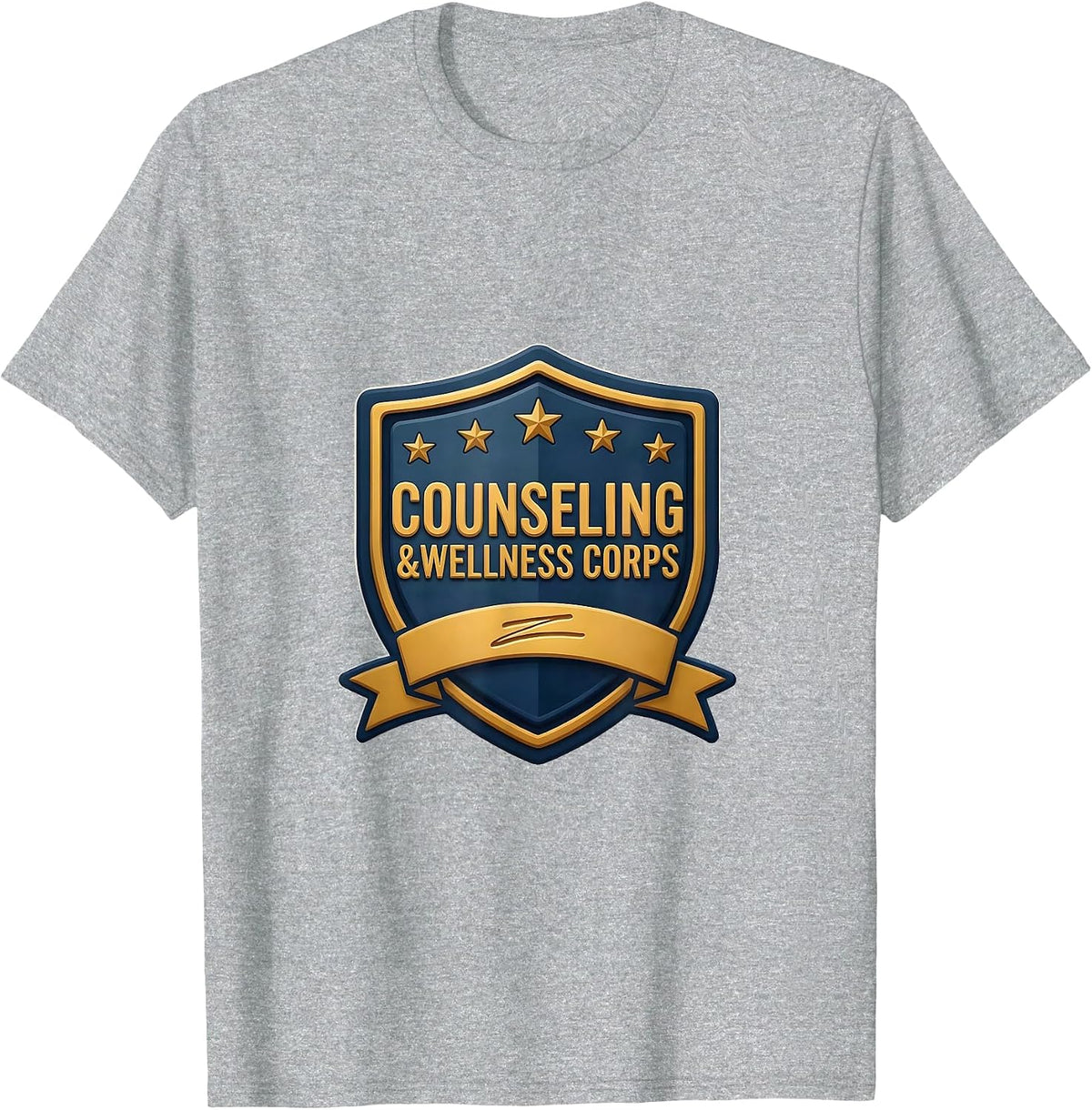 Men's Counseling & Wellness Corps School Counselor Mental Health T-Shirt - Heather Grey