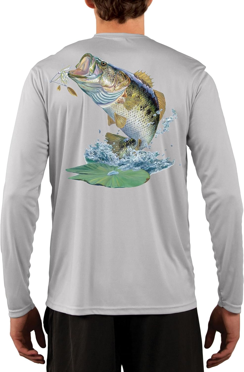 Skiff Life Large Mouth Bass Fishing Shirt - Long Sleeve Men's Fishing Shirt Moisture Wick 50+ UPF Fabric Bass Pro Shop -