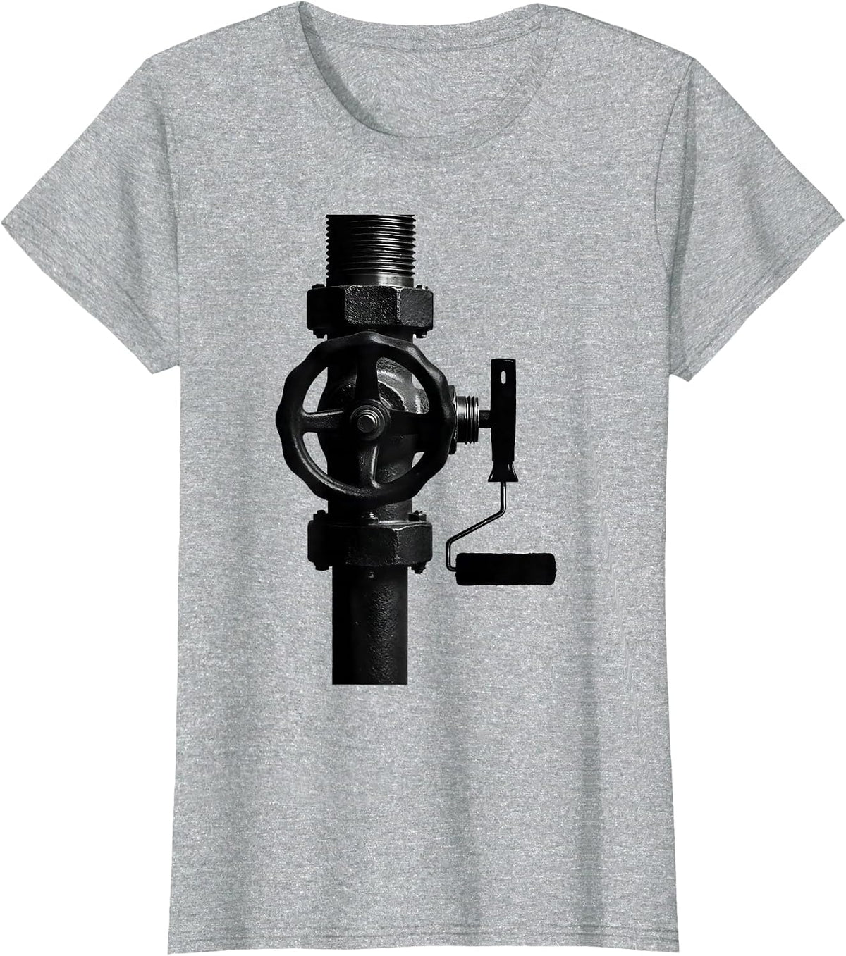 Plumber Valve Pipefitter Funny Occupational Humor T-Shirt - Heather Grey