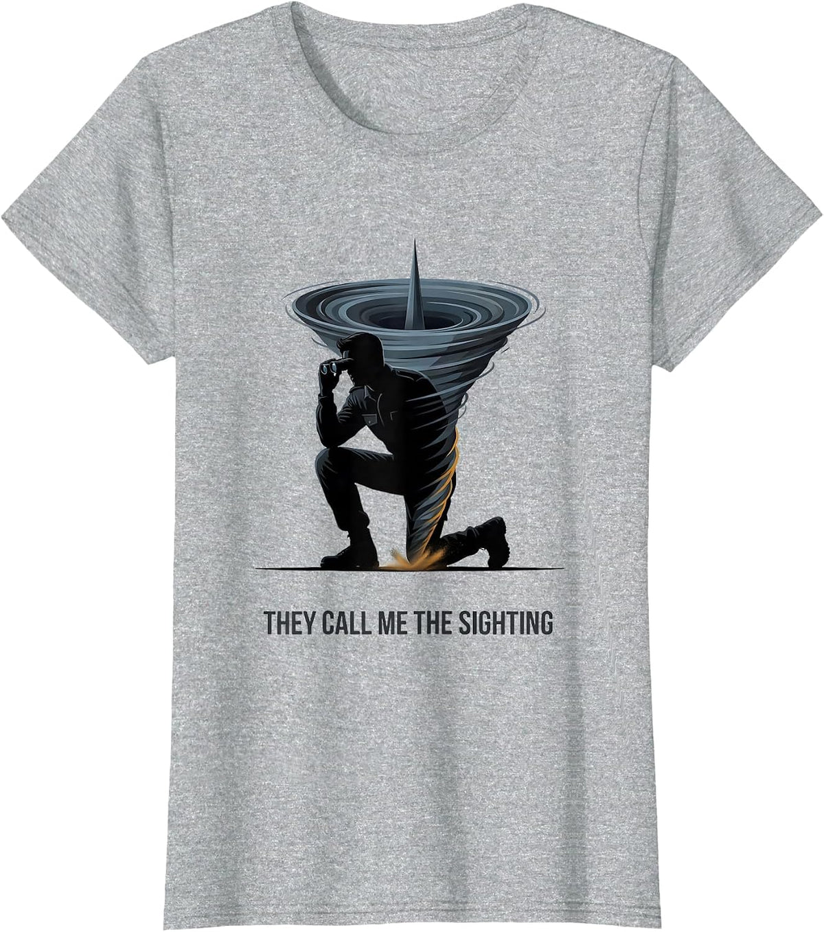 Women's They Call Me The Sighting Editorial Conceptual Storm Chaser T-Shirt - Heather Grey