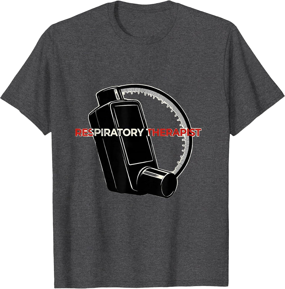Respiratory Therapist Minimalist RT Profession Pride T-Shirt - Dark Heather Grey
