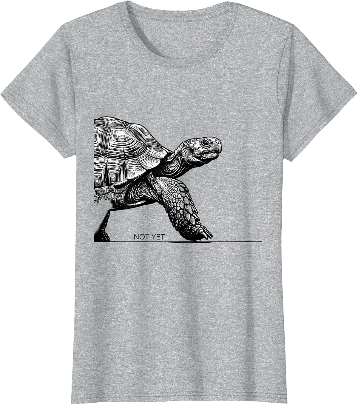 Not Yet Funny Tortoise Lover Pet Owner Gift T-Shirt - Heather Grey