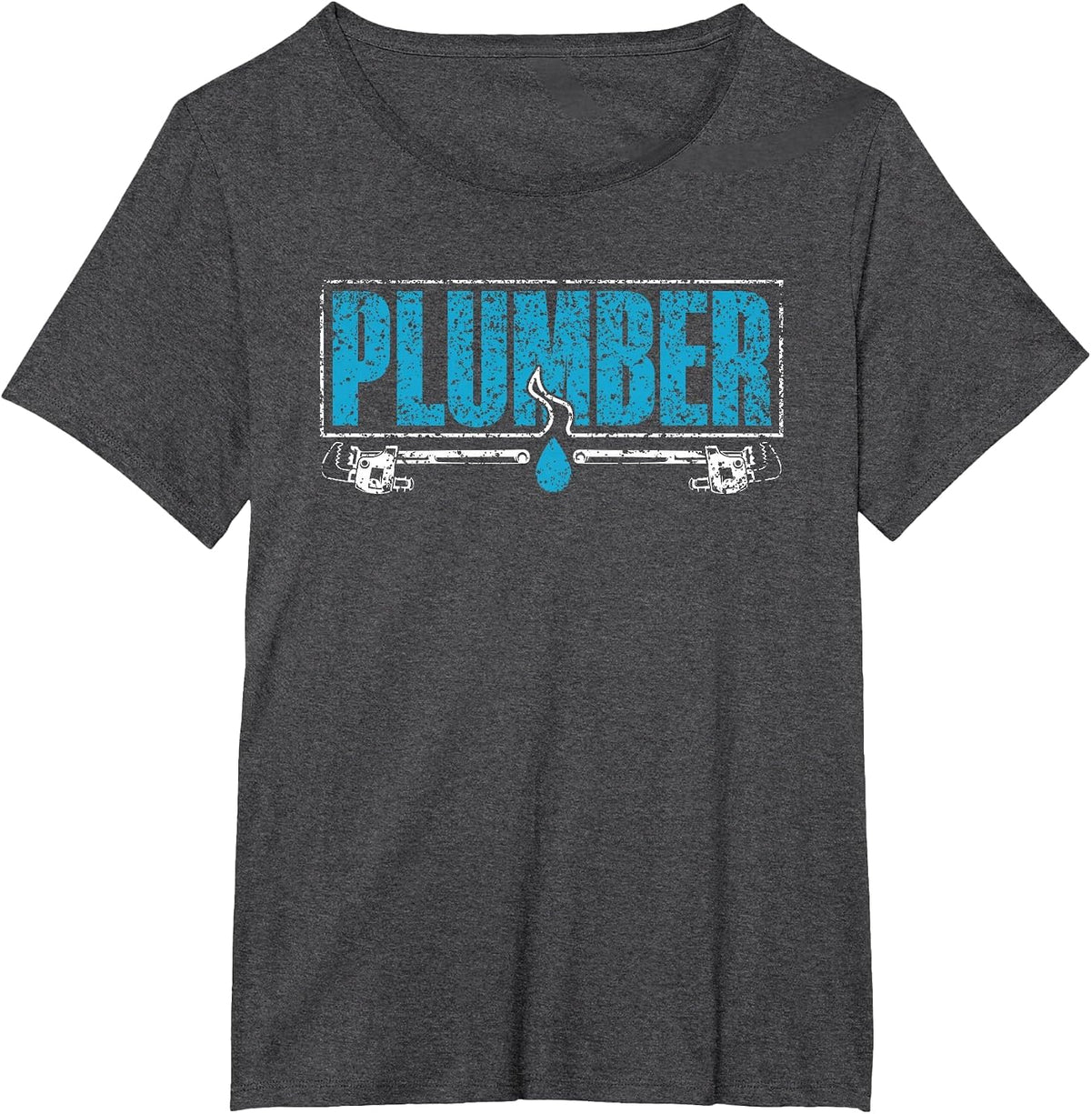 Plumber Plumbers Pipefitter Plumbing Pipe T-Shirt - Dark Heather Grey