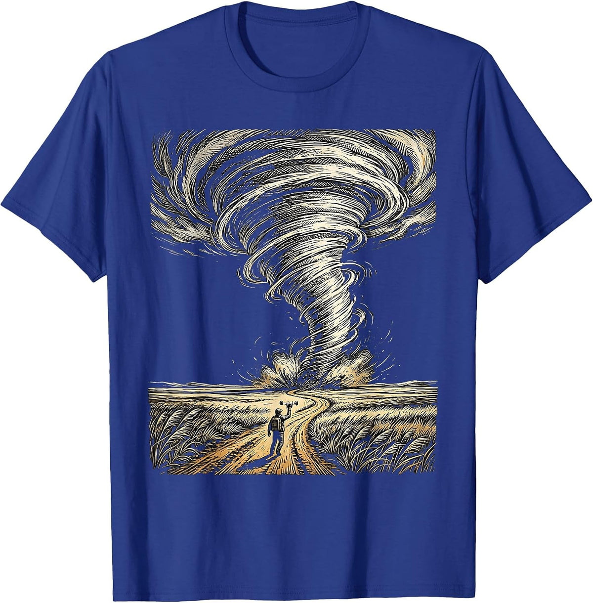 Tornado Chaser Meteorology Storm Chasing Enthusiast T-Shirt - Royal Blue