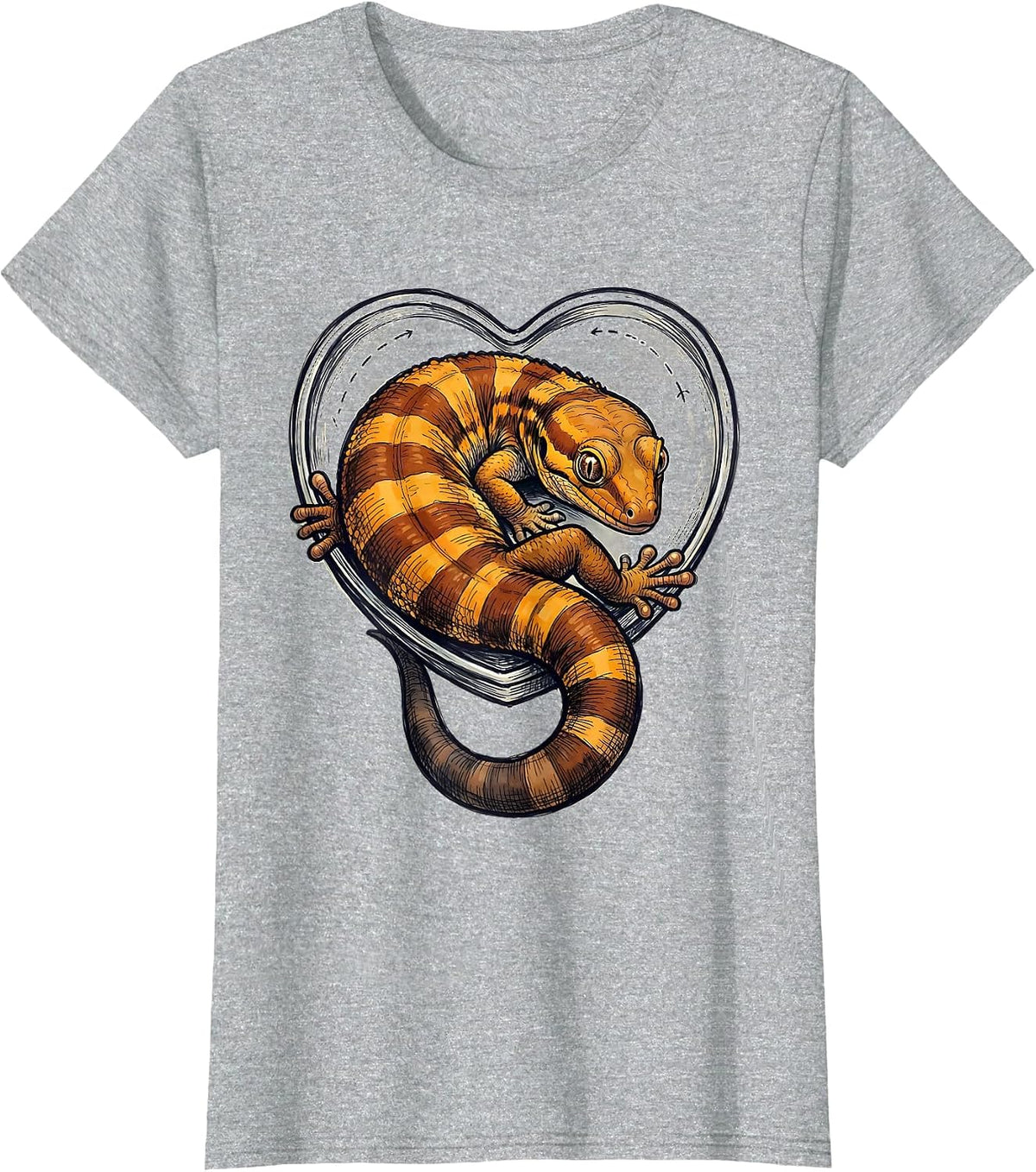 African Fat-Tailed Gecko Reptile Lover Pet Owner T-Shirt - Heather Grey