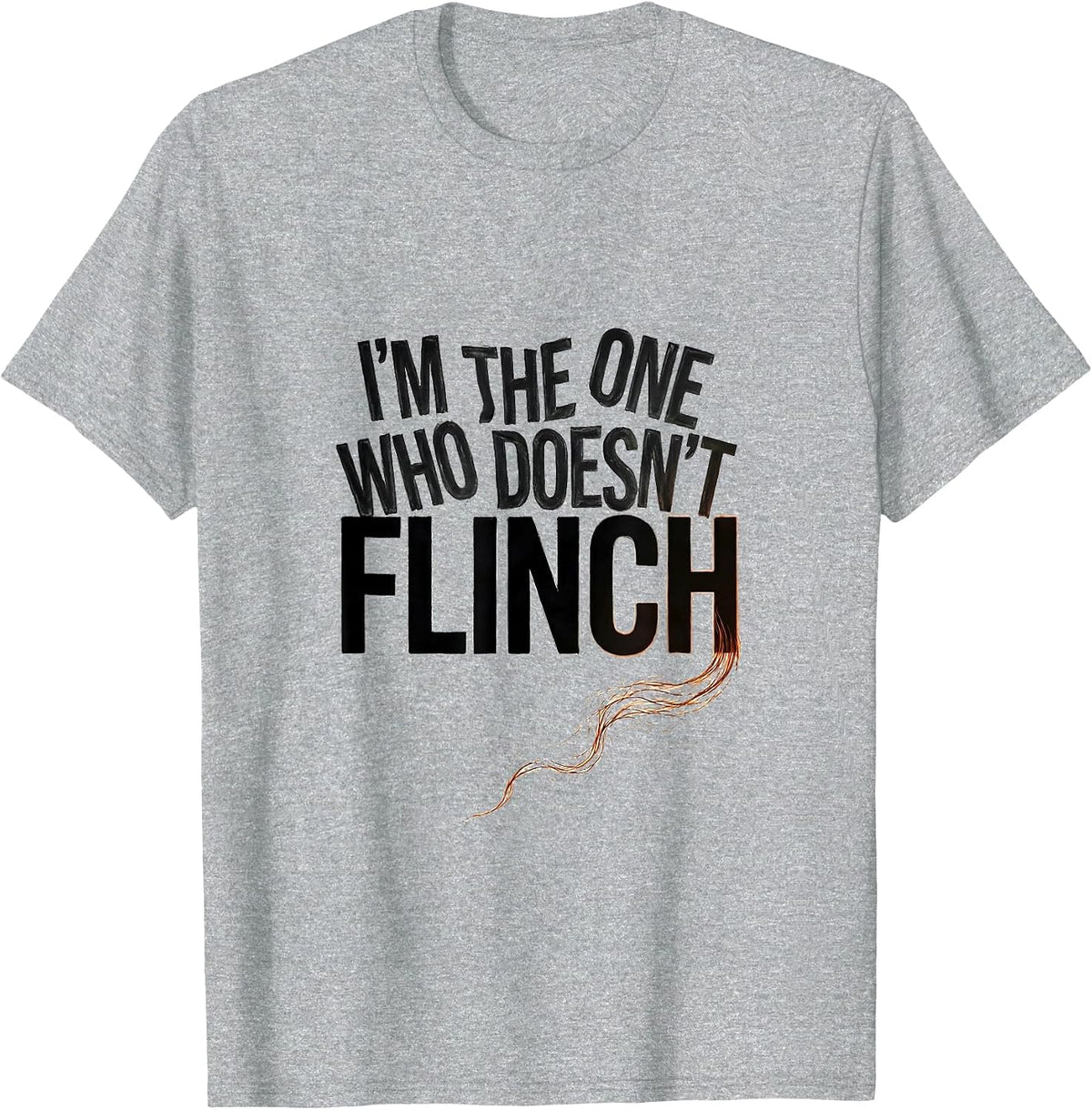 Men's I'm The One Who Doesn't Flinch Funny Paraprofessional Ghost T-Shirt - Heather Grey