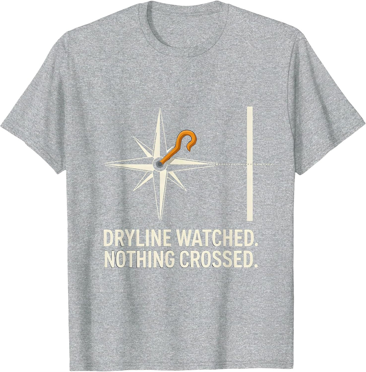 Men's Dryline Watched Nothing Crossed Editorial Conceptual Storm T-Shirt - Heather Grey