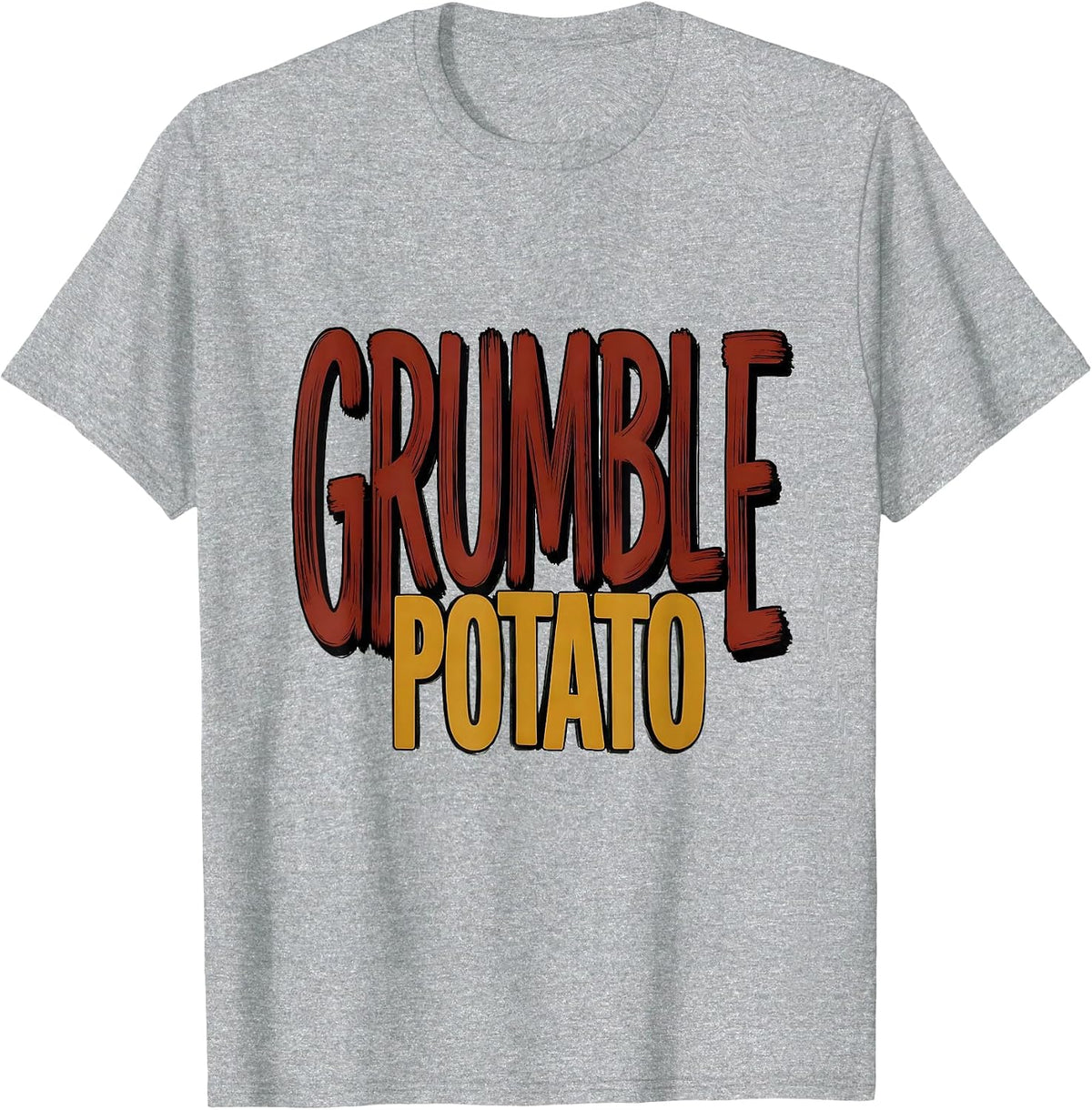 Men's Grumble Potato Funny Sweet Potato Grouchy Potato Couple T-Shirt - Heather Grey
