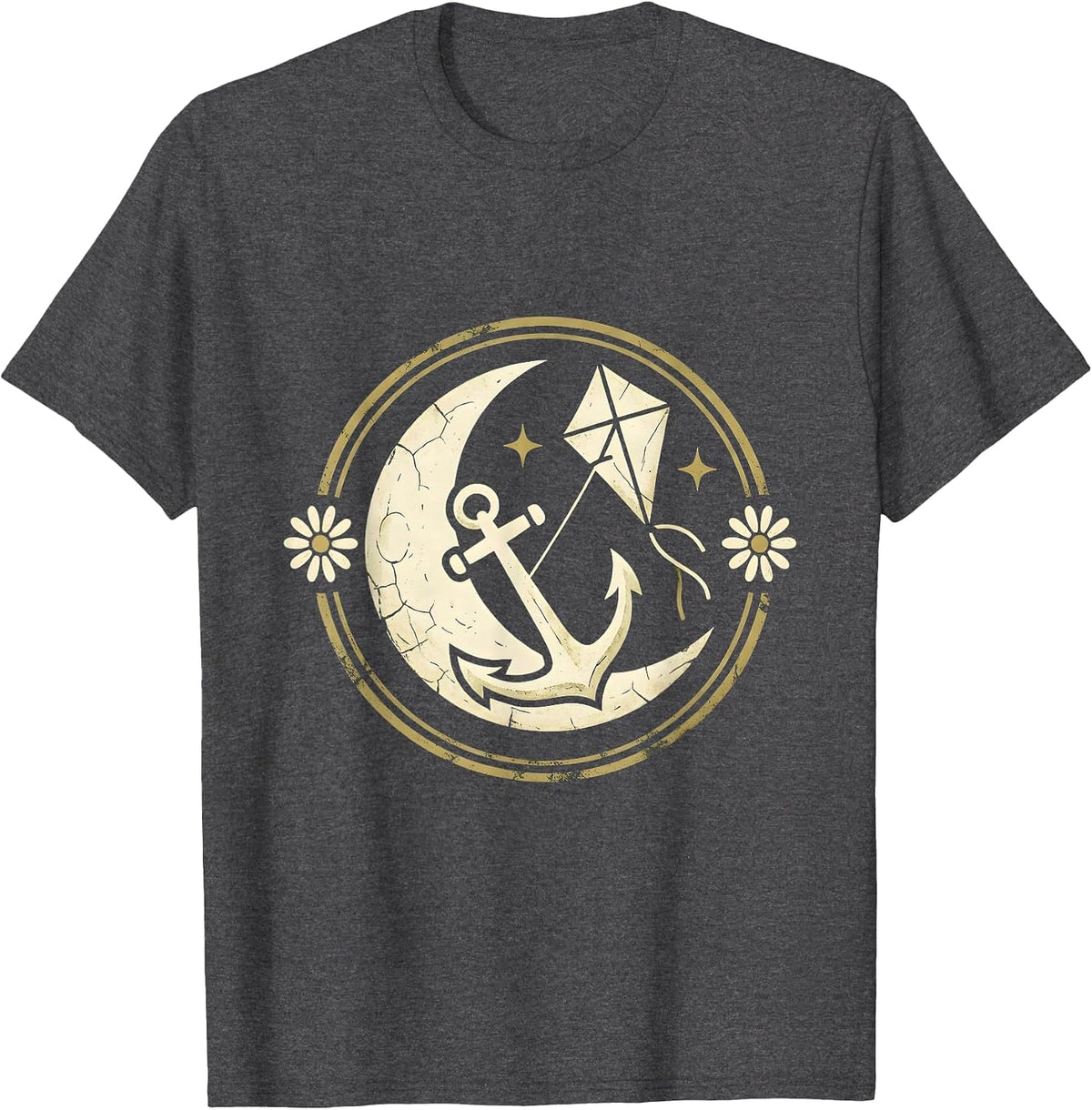 Mental Health Matters Anchor and Kite Graphic T-Shirt - Dark Heather Grey