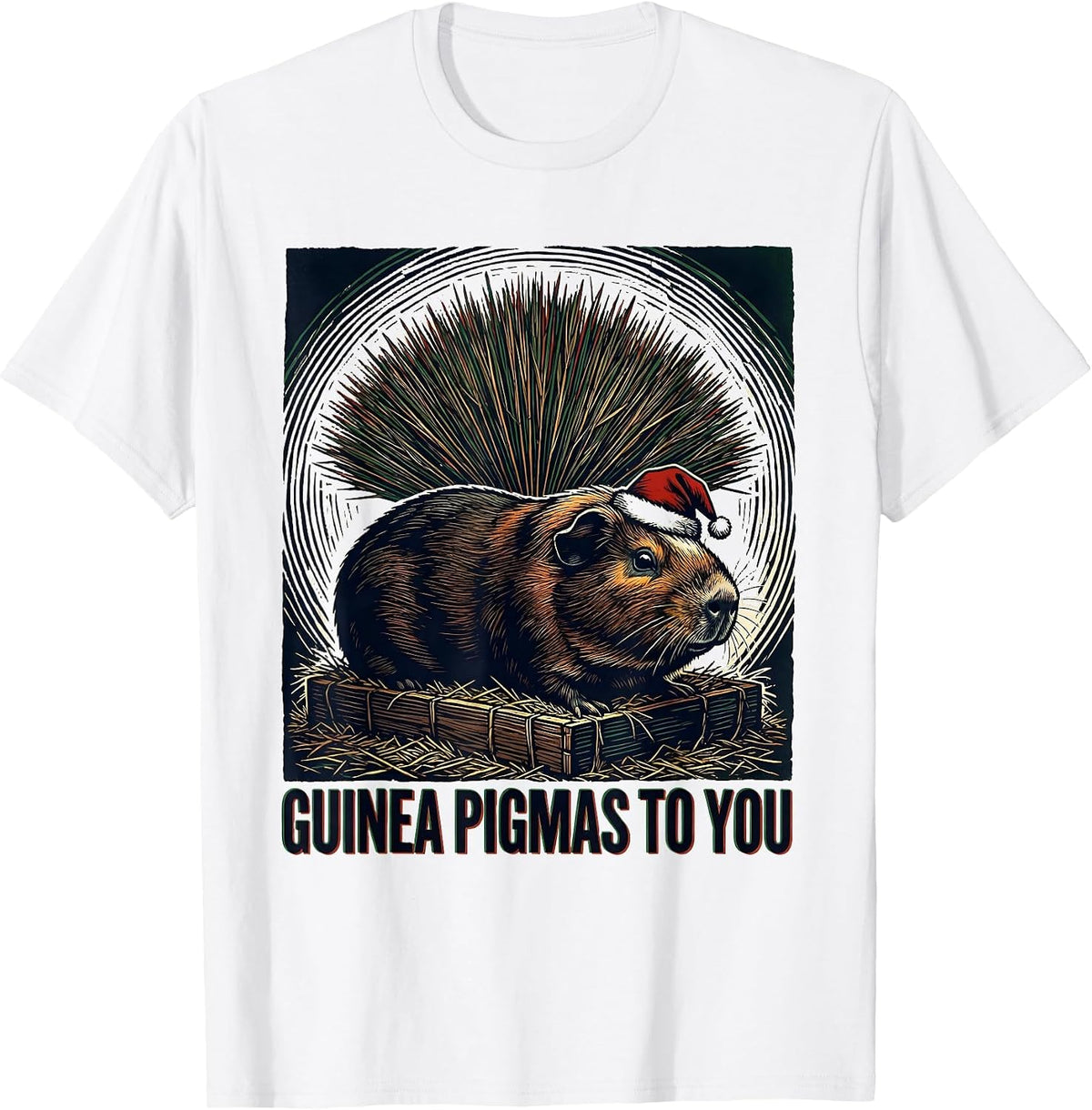 Men's Guinea Pigmas To You Funny Guinea Pig Owner Christmas T-Shirt - White