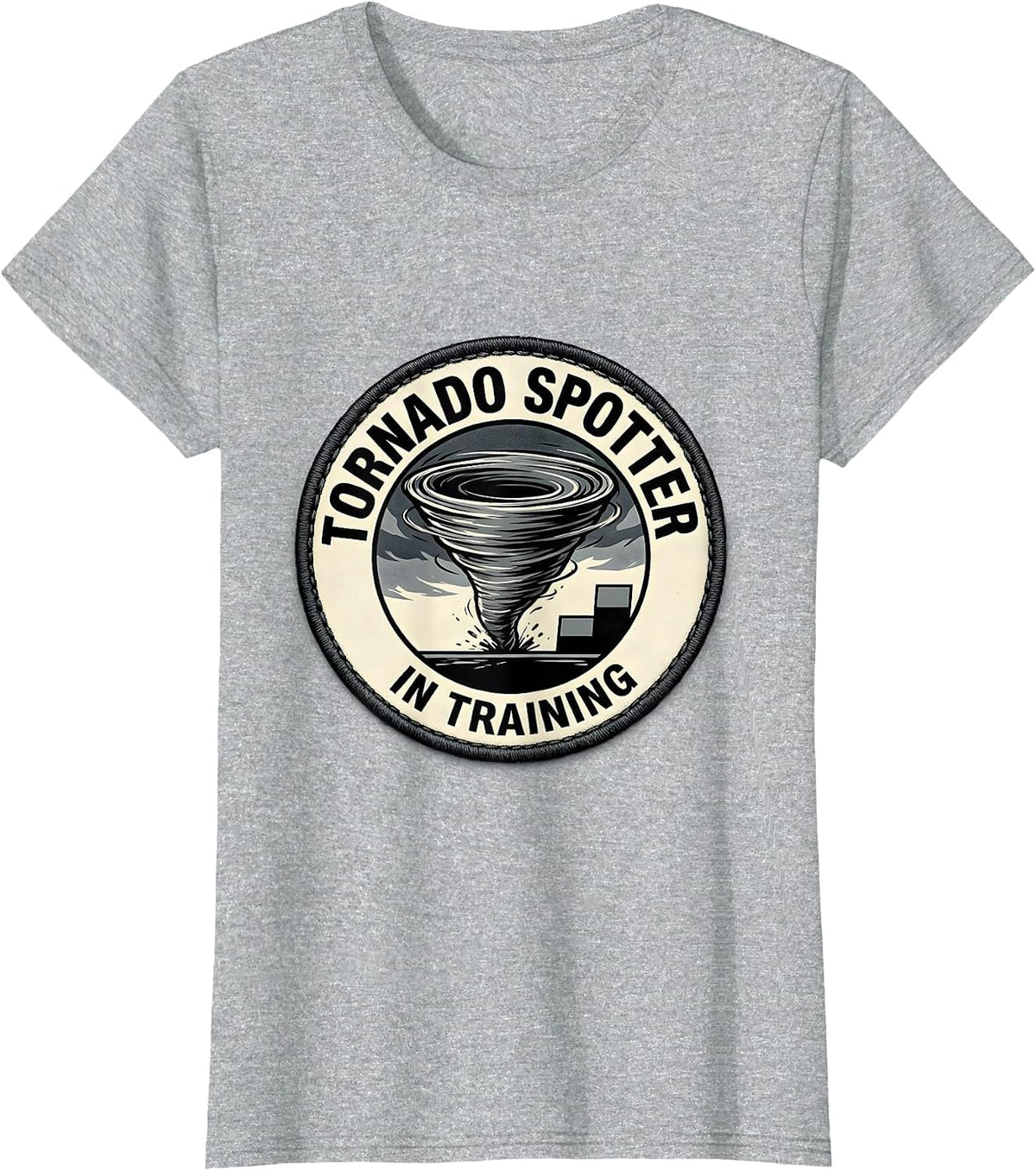 Tornado Spotter In Training Funny Storm Chaser Weather T-Shirt - Heather Grey