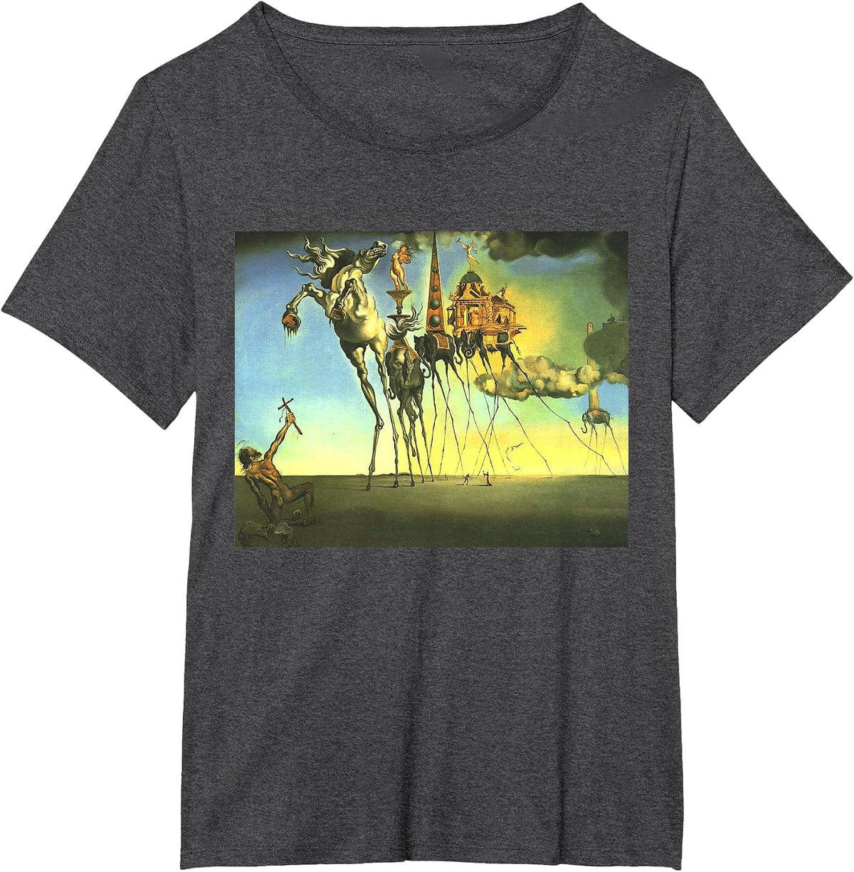 Famous Painting Illustration. T-Shirt - Dark Heather Grey