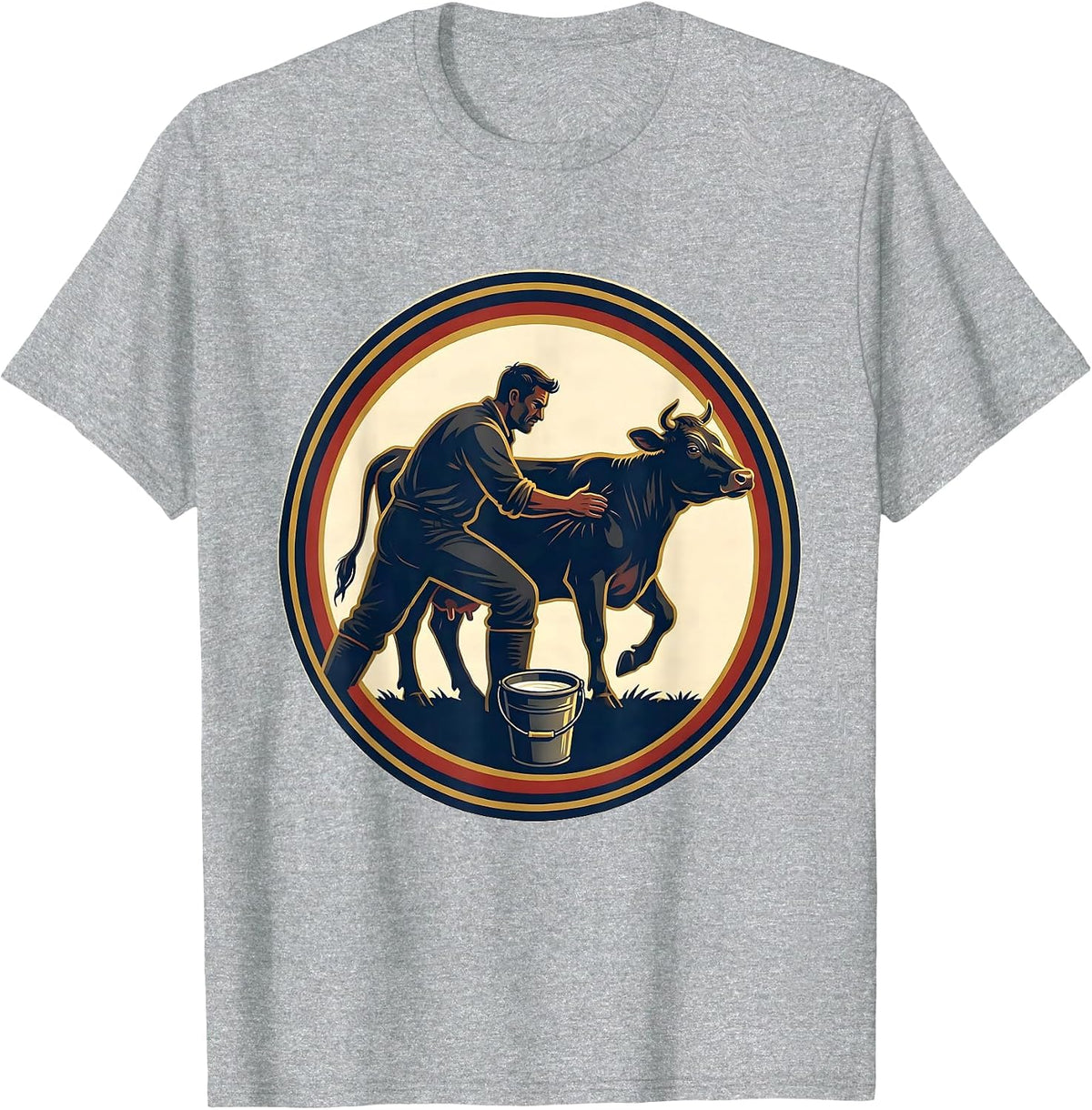 Men's Farm Seal Sarcastic Humor Farmer Ranch Life Gift T-Shirt - Heather Grey