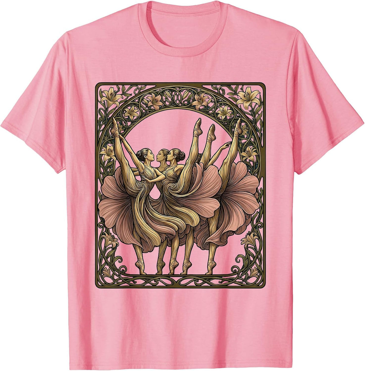 Men's Chorus Line High Kick Dance Graphic T-Shirt - Pink