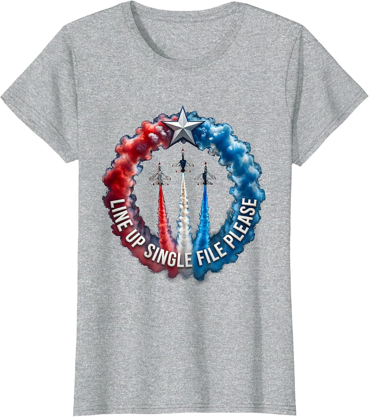 Line Up Single File Please 3rd Grade Teacher T-Shirt - Heather Grey